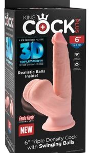 King Cock Plus  6in. Tdc with Swinging Balls