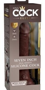 King Cock Elite  Kce 7 Dual Density Cock Brown