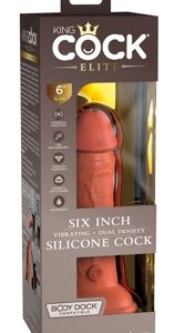King Cock Elite  Kce 6 Dd Vibrating Cock Tan
