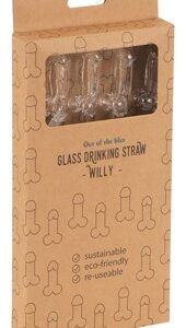 Hauptkategorie>fun & Media>bad & Haushalt  Glass Drinking Straw Willy X 4