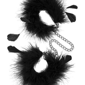 Feather Cuffs Black