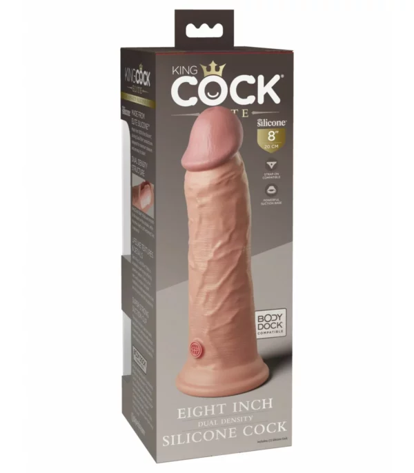 8" DUAL DENSITY SILICONE COCK LIGHT - Imagen 6