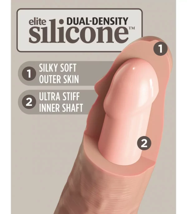 8" DUAL DENSITY SILICONE COCK LIGHT - Imagen 2