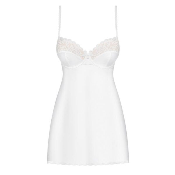 871-che-2 Chemise Y Tanga Color Blanco S/M - Imagen 3