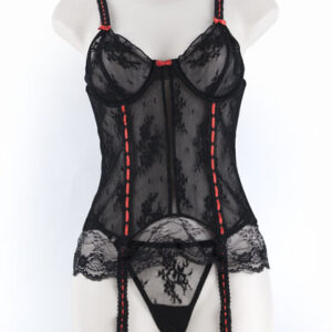 Corset & G W/ribbon    Black
