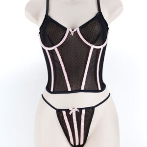Corset & G. Dot Mesh   Black