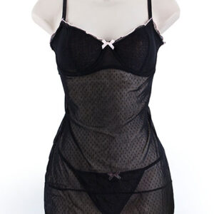 Chemise & G. Dot Mesh  Black
