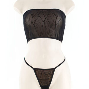 Tube Top & G-wavy Lace Black