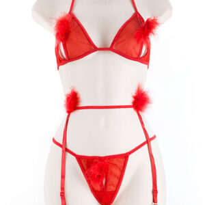 Peek-a-boo Set. Marab. Red