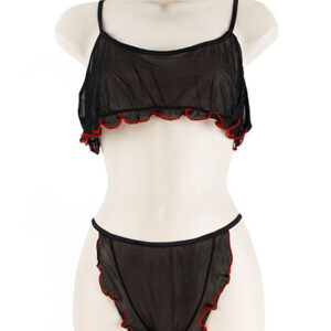 Cropped Cami/thong     Black