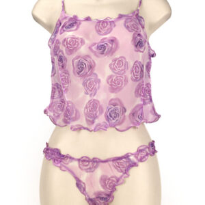 Cami/thong  Trim Rose M