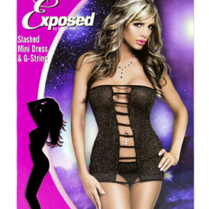 Open Mini Dress Negro S/m