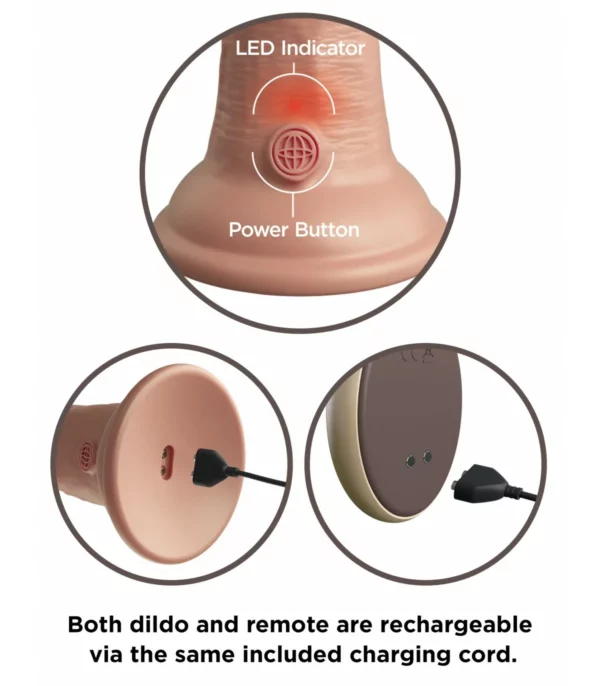 CONSOLADOR ELITE DE SILICONA- DE DOBLE DENSIDAD DE 9" CON LUZ REMOTA - Imagen 7