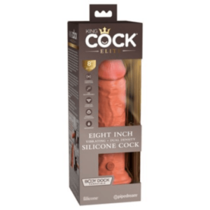 King Cock Elite  Kce 8 Dd Vibrating Cock Tan
