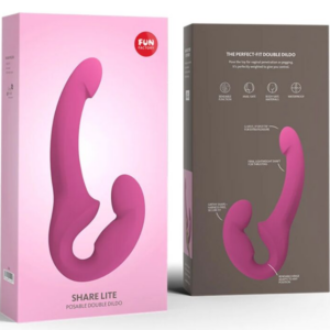 FUN FACTORY - SHARE LITE DOUBLE ARNES DILDO NEGROBERRY