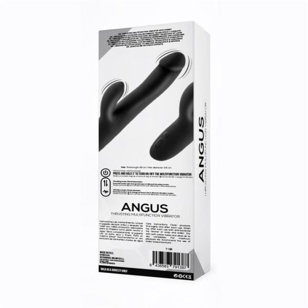 Angus Vibrador Con Función DE Movimiento Thrusting 2 Motores Silicona Usb - Imagen 3