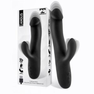Angus Vibrador Con Función DE Movimiento Thrusting 2 Motores Silicona Usb