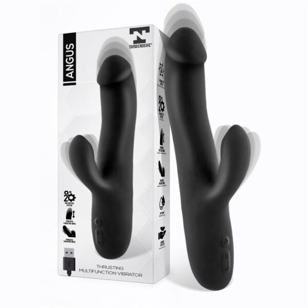 Angus Vibrador Con Función DE Movimiento Thrusting 2 Motores Silicona Usb