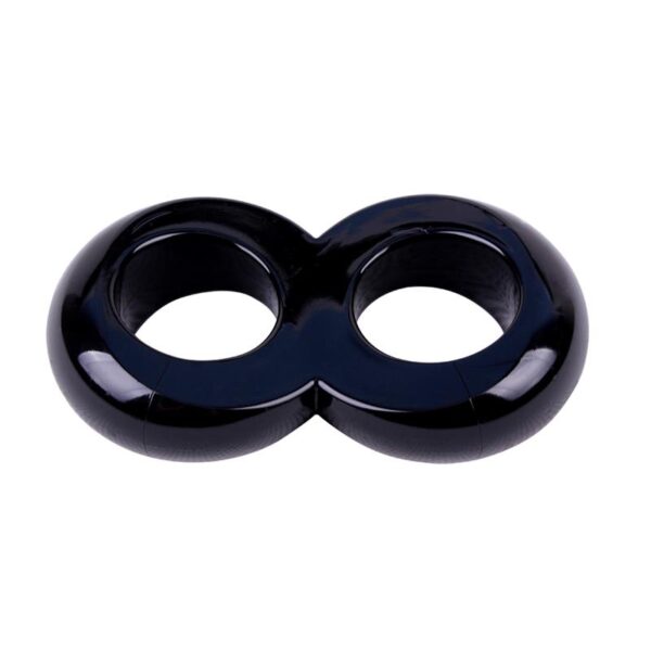 Anillo Para El Pene Doble Duo Cock 8 Negro - Imagen 6