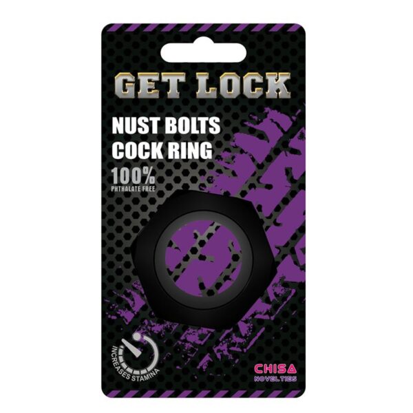 Anillo Para El Pene Nust Bolts  Negro - Imagen 3