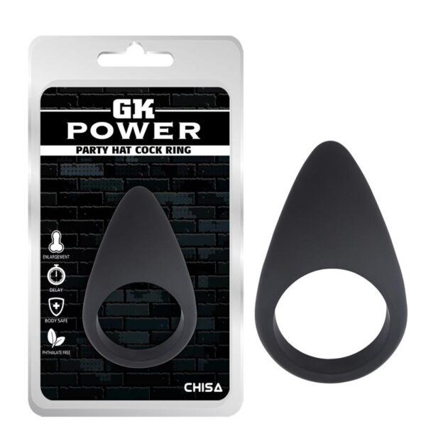 Anillo Para El Pene Party Hat Silicona Negro