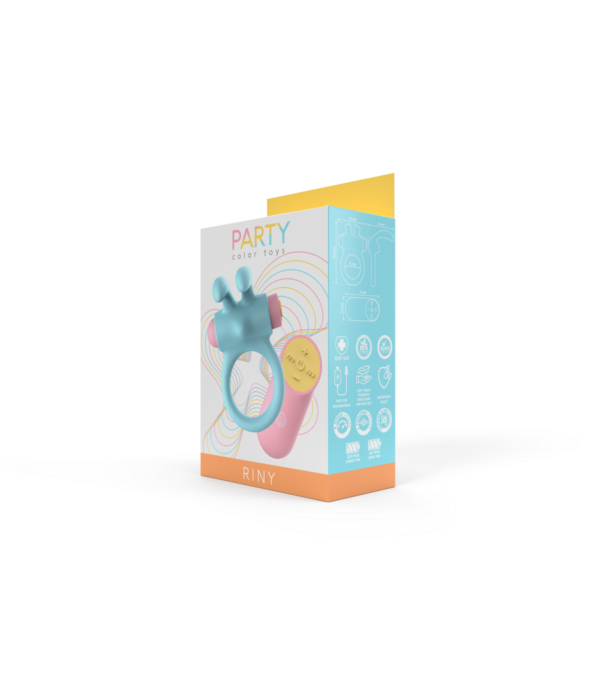 Anillo Vibrador Riny C/ Mando Silicona Azul Usb - Imagen 7