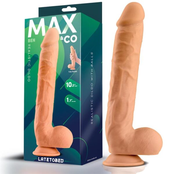 Ben Dildo Realista Con Testículos 10.2 Natural