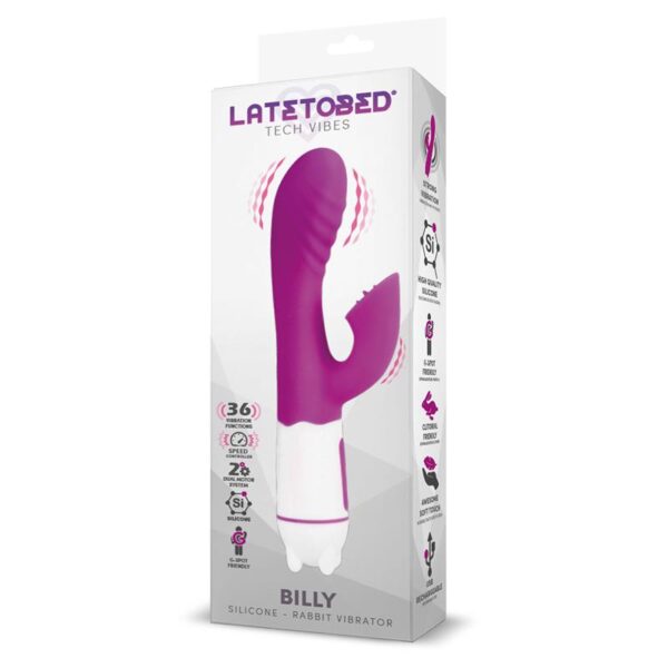 Billy Vibrador Usb 36 Funciones Silicona Púrpura - Imagen 3