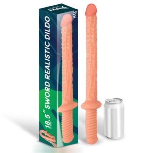 Blade Dildo Realista Forma DE Espada 18.5 Sword Natural