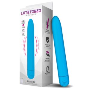 Bluesky Vibrador 10 Funciones 18.5 Cm Usb Azul Mate