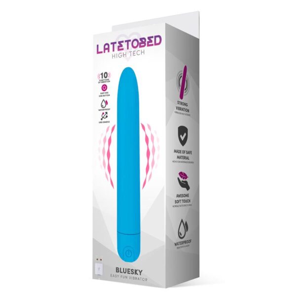 Bluesky Vibrador 10 Funciones 18.5 Cm Usb Azul Mate - Imagen 5