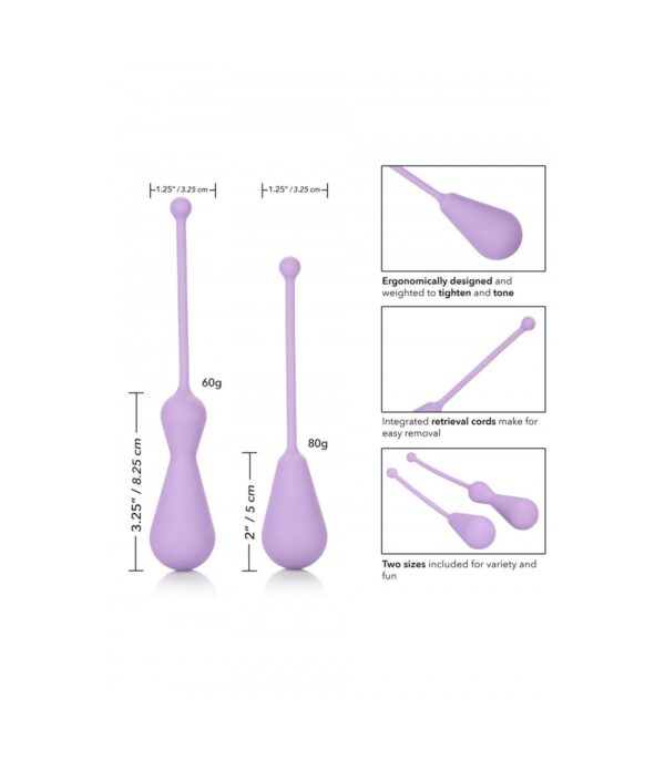Bolas Chinas Kegel Set X 2 Silicona Lila - Imagen 4