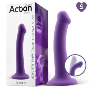 Bouncy Dildo Silicona Líquida Hiper Flexible 6.5 – 16.5 Cm Talla S Púrpura