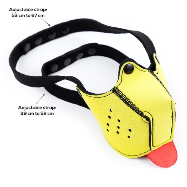 Bozal DE Perro DE Neopreno Desmontable Y Ajustable Amarillo - Imagen 7