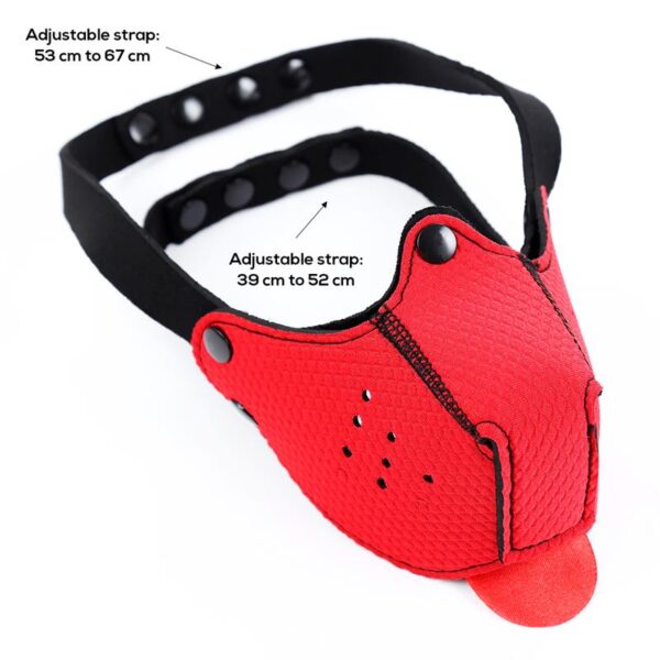 Bozal DE Perro DE Neopreno Desmontable Y Ajustable Rojo - Imagen 7
