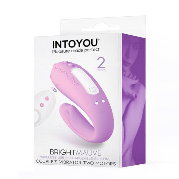 Brightmauve Vibrador Para Parejas Doble Motor Control Remoto Usb Silicona - Imagen 2