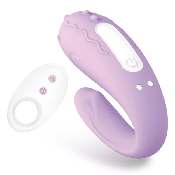 Brightmauve Vibrador Para Parejas Doble Motor Control Remoto Usb Silicona - Imagen 3