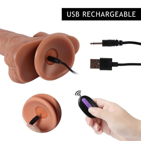 Brody Dildo Con 20 Modos DE Vibración Y Estimulador DE Clítoris - Imagen 9