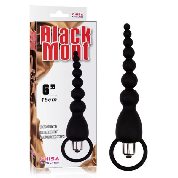 Cadena Anal Elite Power 19.5 Cm Silicona Negro - Imagen 2