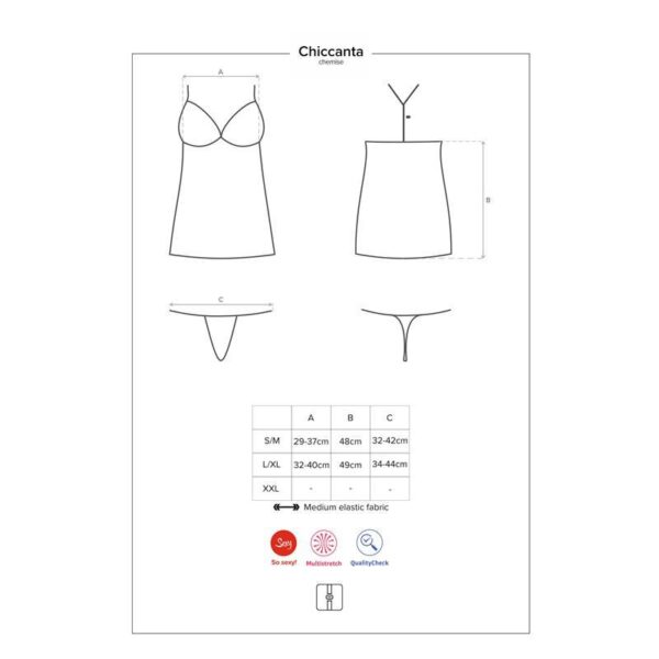 Chiccanta Chemise Y Tanga L/XL - Imagen 3