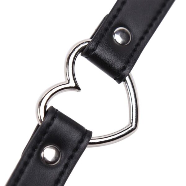 Collar Con Aro En Forma DE Corazón Ajustable 41.5 Cm Negro - Imagen 5