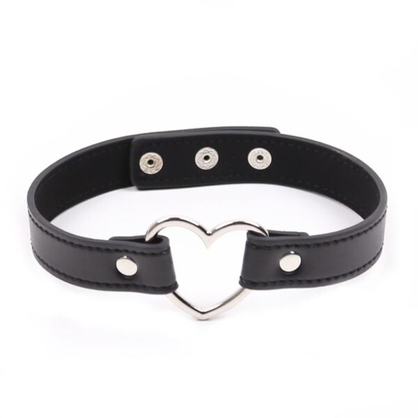 Collar Con Aro En Forma DE Corazón Ajustable 41.5 Cm Negro