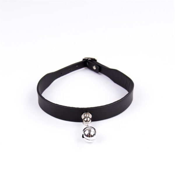 Collar Con Cascabel Ajustable 43 Cm Negro