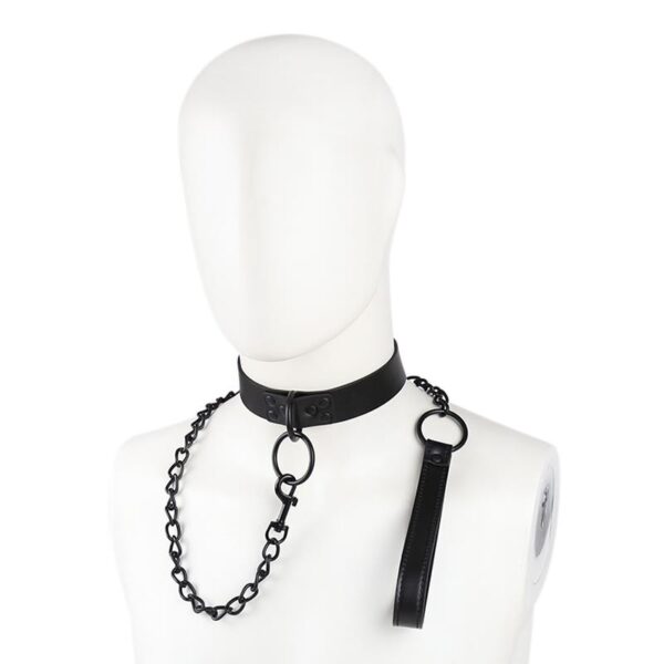 Collar Con Correa Negro - Imagen 3