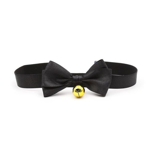Collar Con Lazo Y Cascabel 36 Cm Negro L - Imagen 2