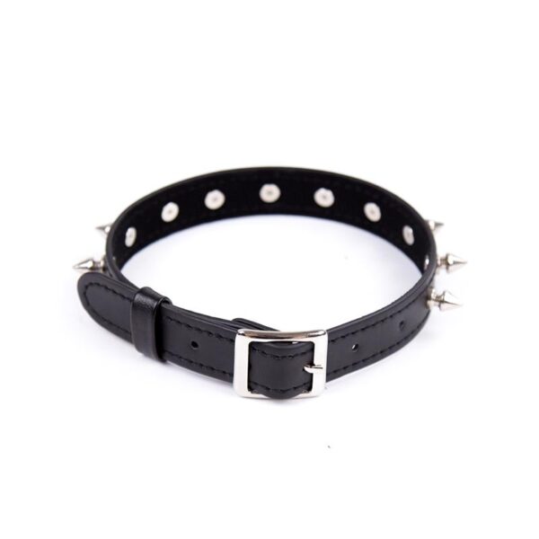 Collar Con Pinchos Ajustable 43 Cm Negro - Imagen 2