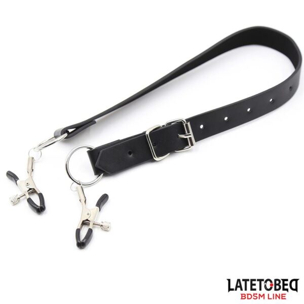 Correas DE Bondage Para Piernas Con Pinzas Para Clítoris - Imagen 4