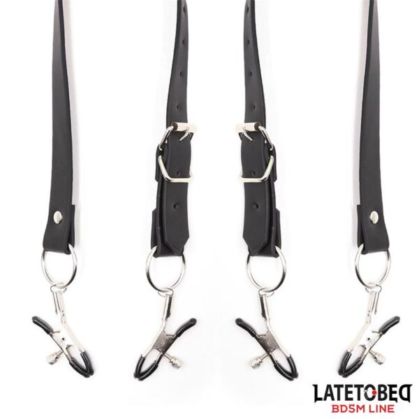 Correas DE Bondage Para Piernas Con Pinzas Para Clítoris - Imagen 7