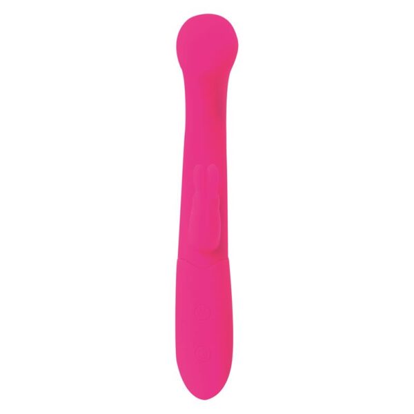 Cotton Vibrador Punto G Y Conejito Usb Silicona Fuchsia - Imagen 5