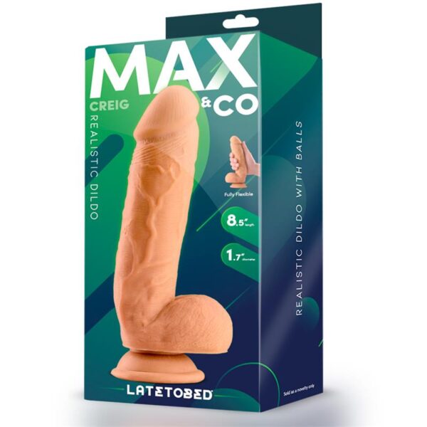 Creig Dildo Realista Con Testículos 8.5 Natural - Imagen 4